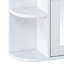 Armoire de rangement murale de salle de bain avec miroir, tablettes réglables et compartiments ouverts pour une organisation efficace