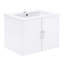 Meuble-lavabo mural flottant avec lavabo en porcelaine et portes à fermeture douce-2093841290