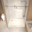 Porte de baignoire coulissante sans cadre 56-60 "x 66" avec verre trempé transparent-120138008