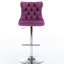 25 - 33 pouces de hauteur de siège réglable, matériau de velours, base, support de dossier, mauve, de 2 pour velours de cuisine de pub à la maison, îlot 2 pièces