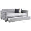 Boucle Upholstered Twin Day Bed with Trundle Grey-107381339