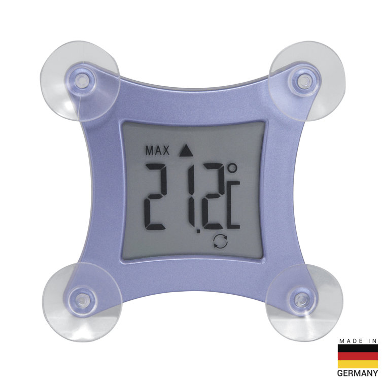 Digital Weather Station Suction Cup Indoor Outdoor Thermometer