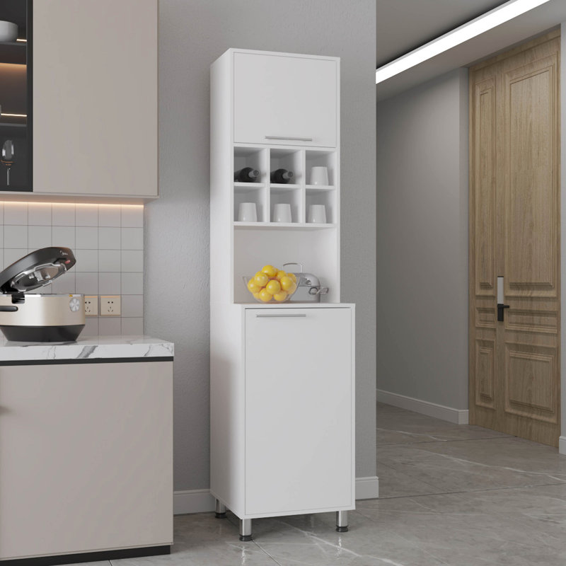 Garde-manger double, armoire de rangement, six casiers à épices et quatre tablettes