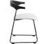 Chaise de salle à manger rembourrée en cuir Harjo avec dossier en hêtre et pieds en fer Harjo-1382346759