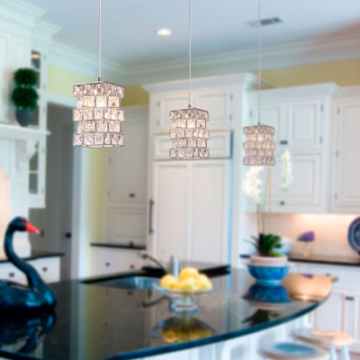 Luminaire suspendu linéaire à 3 lumières pour îlot de cuisine Tidwell