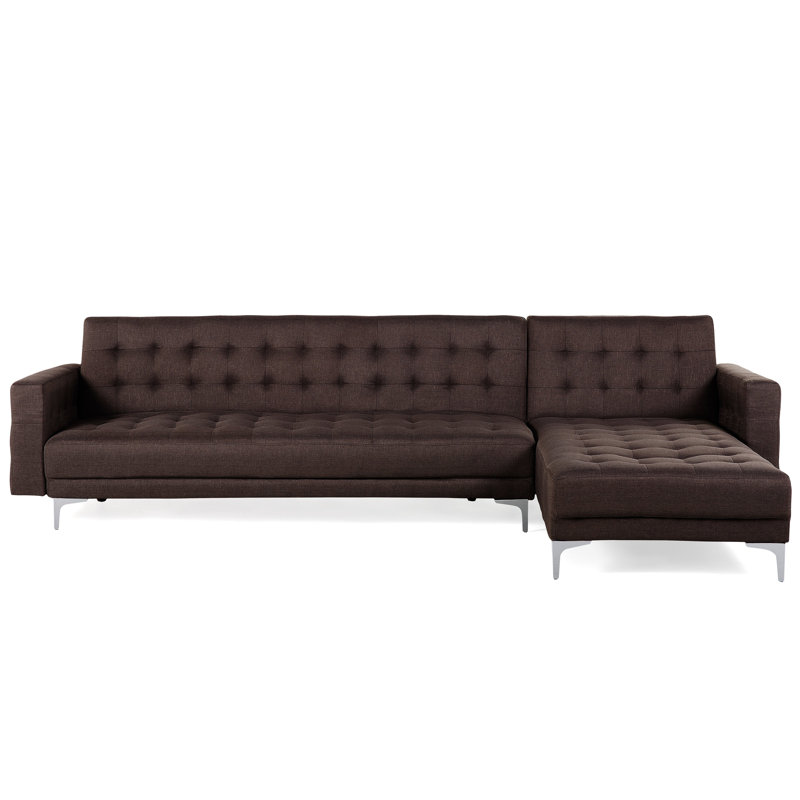 Petrolia 4 Seater Sofa Bed, Dark Brown