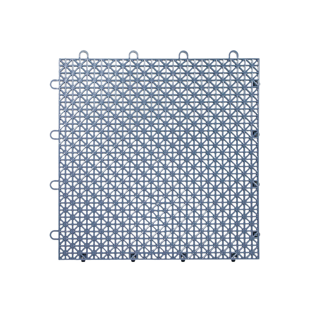 Quix Tile Quix Interlocking Indoor/Outdoor Floor Tiles, Patio Flooring, Garage Tile, Decorative Mat, Sport Courts Master Mark Plastics Finish: Cobalt Blue