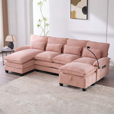 Canapé modulaire en U en chenille de 106 po