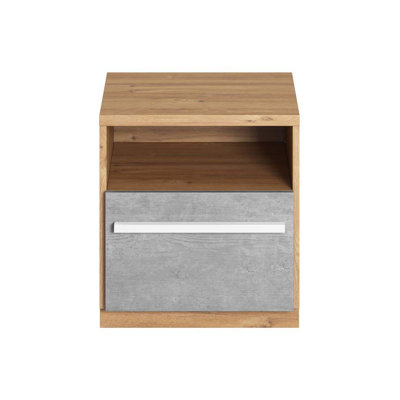 Abhi 45cm W Solid + Manufactured Wood Bedside Table