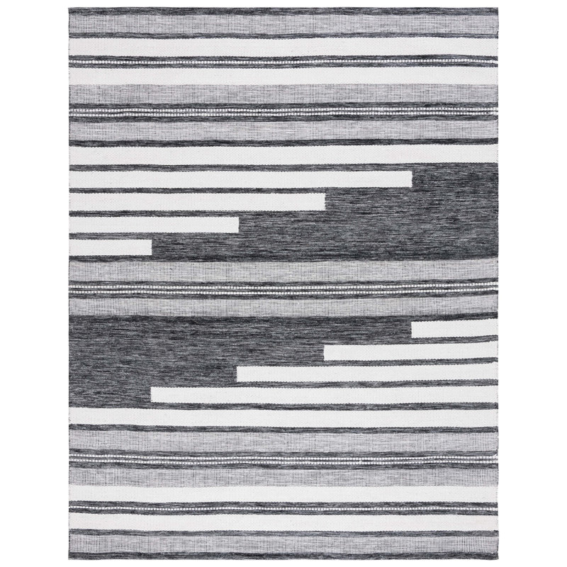 Kilim Hand Woven Performance Striped Rug, Rectangle 8' x 10'
