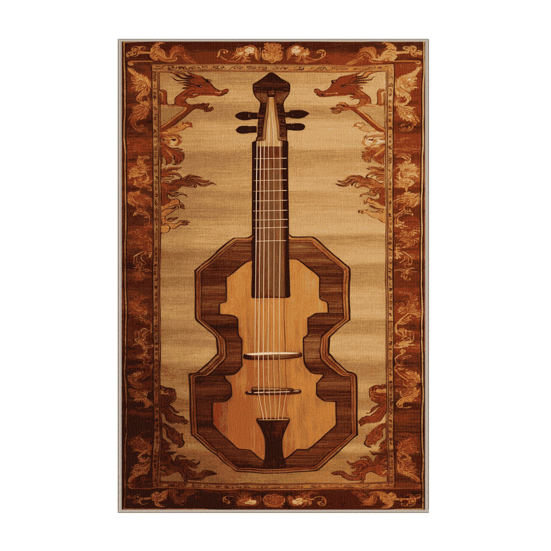  Tapis lavable Erhu, Rectangulaire 7 pi x 10 pi