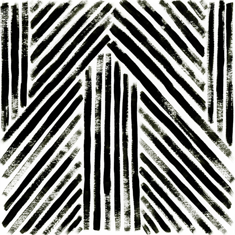 «Concentric Ink II» par June Erica Vess - reproduction d'art sur toile tendue, H 20 po x l 20 po x P 1,25 po