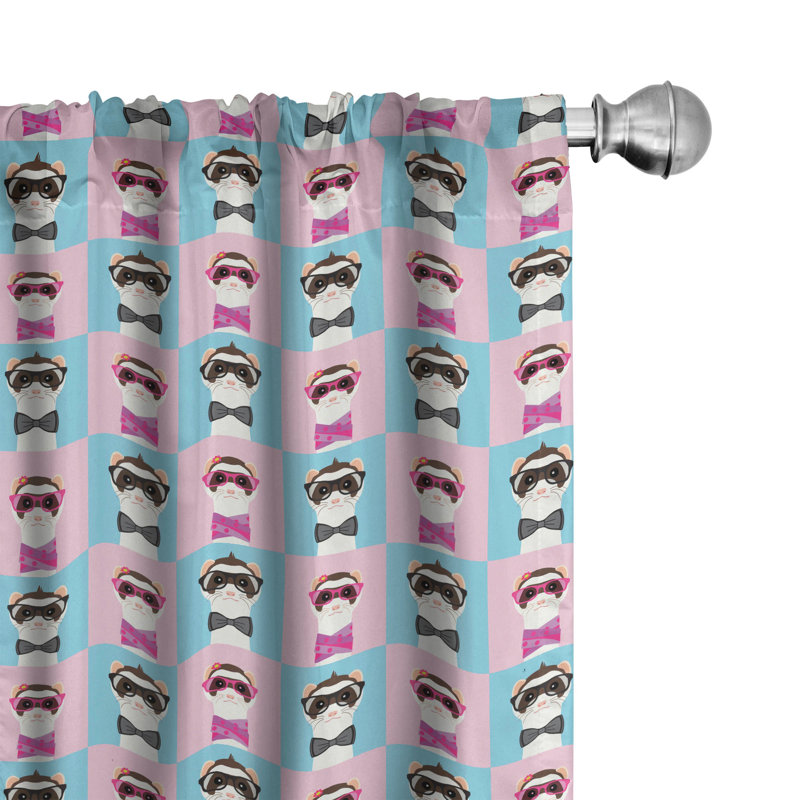 Ferret Semi-Sheer Rod Pocket Sliding Panel, 28" x 95"