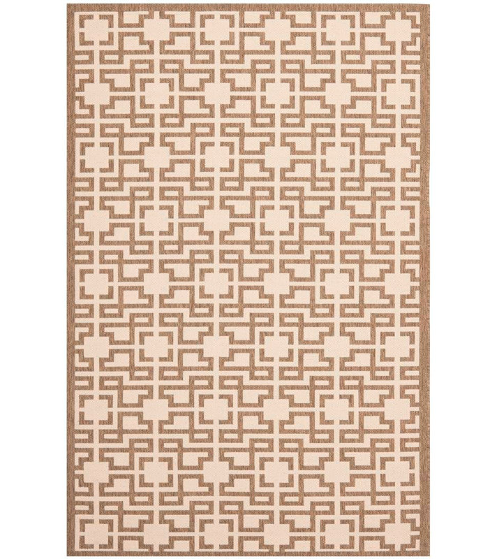 Tapis géométrique Jamon Martha Stewart Performance, Rectangle 4 pi x 5 pi 7 po