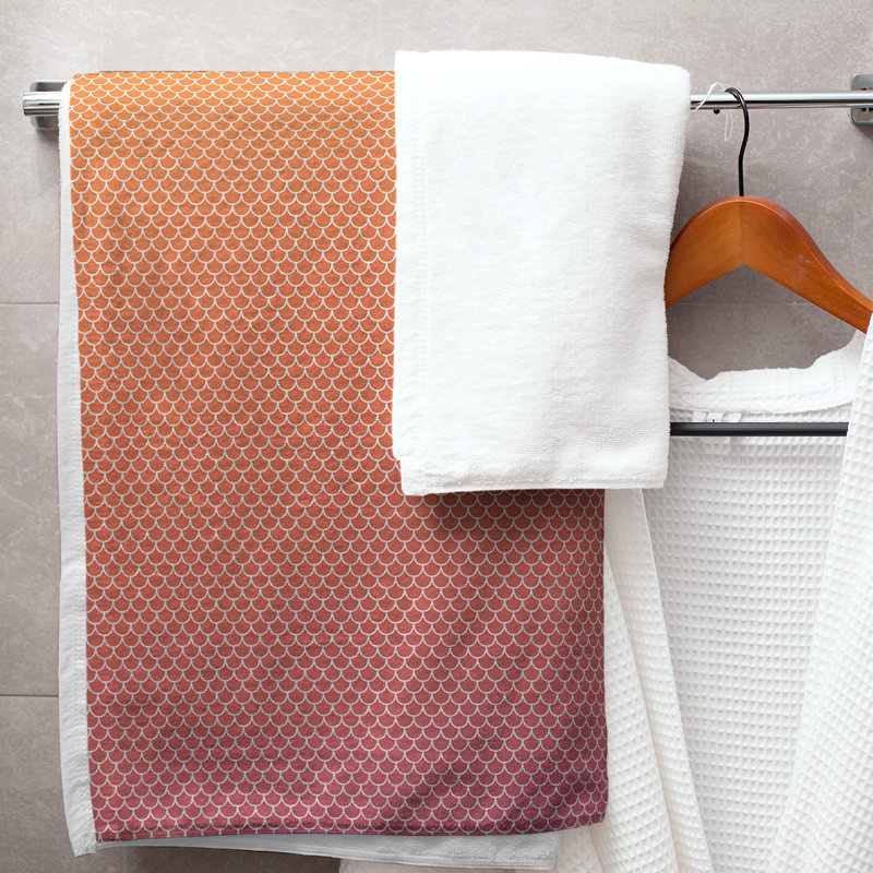 Serviette de bain katelyn elizabeth sirène balances, Orange / mauve