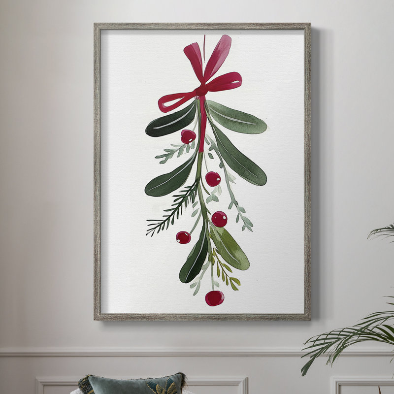 «Christmas Holiday», reproduction d'art encadrée - bois massif, H 11 po x l 9 po