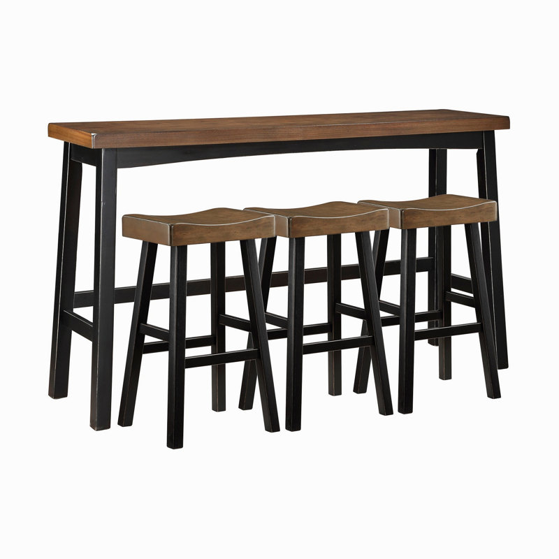 Ensemble de tabourets de table, tabourets de bar et de table transitionnels 4 pièces Transition