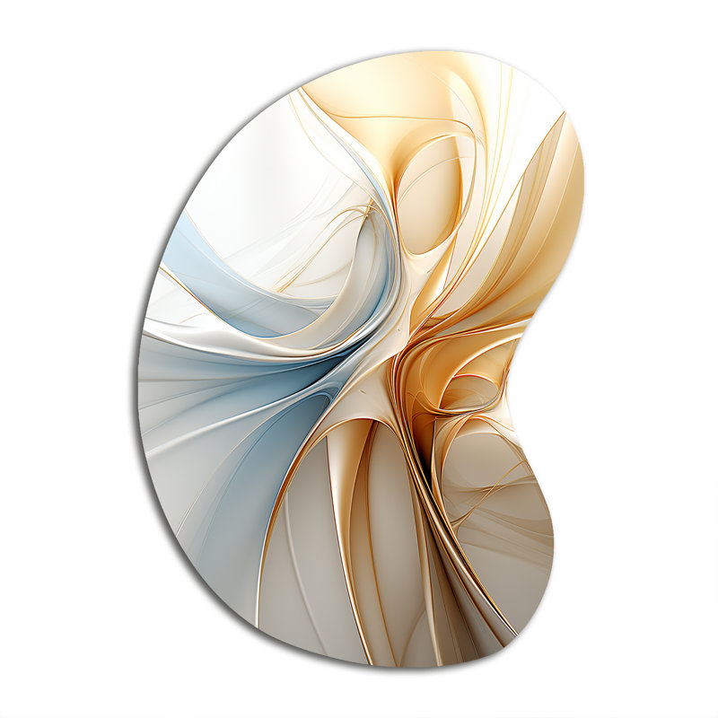 Chetara Vintage Blue Wave Elegance - formes abstraites en forme de flèche - art mural asymétrique en métal, H 39 po x l 28 po