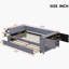 Lit double en tissu avec espace de rangement et lit simple avec tiroirs, velours