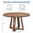 47" Round Dining Table for 4-6, Farmhouse Wood Circle Table with Cross Base (Table Only)-2027832501