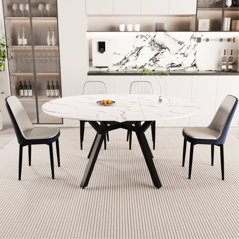 47 - 63" Extendable Dining Table And Chair Collection Comfortable, Quality With Extendability Scratch-, Functional