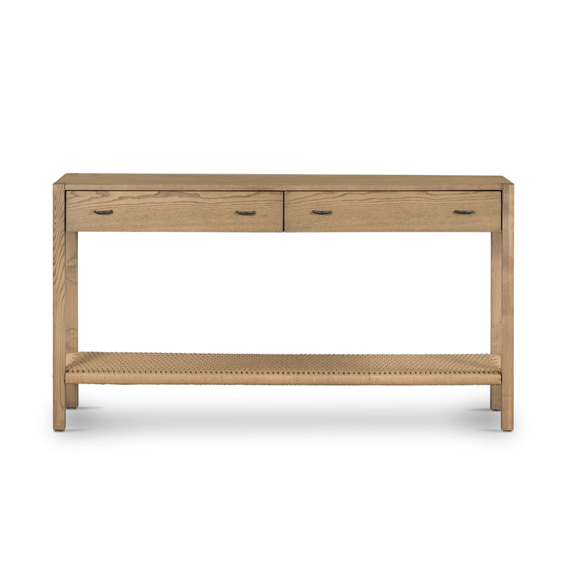 Console en bois massif 55 po Deirdre, Bois naturel