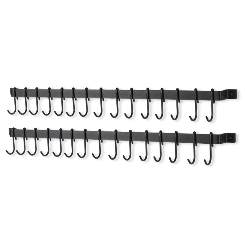 Casto Iron Straight Wall Mounted Pot Rack, 1" H x 30" W x 1.2" D