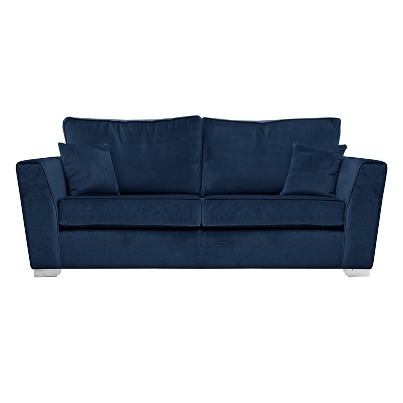 Quade Velvet Sofa, Navy