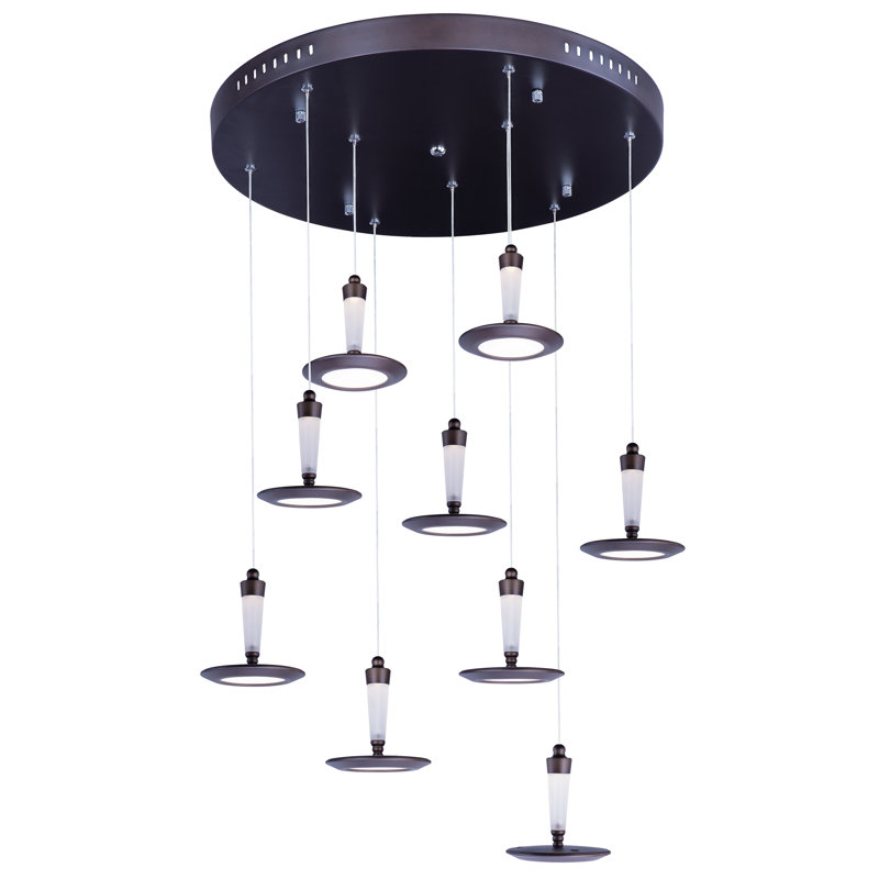 Busby 9 - Light Cluster Pendant, Brown