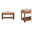 Banc de rangement rembourré en cuir Mellan