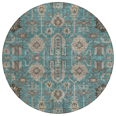 Myda Flatweave Washable Oriental Indoor / Outdoor Rug