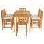 Outdoor 7 - Piece Teak Dining Set with Cushions