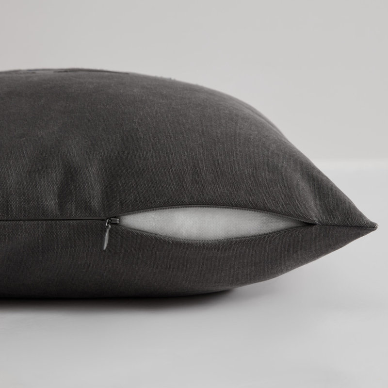 Calvin Klein Logo Cotton Grey Throw Pillow