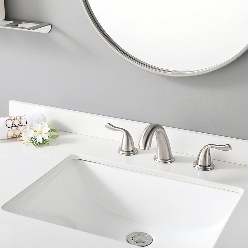 Robinet de salle de bain à large entraxe avec bonde