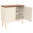Ashaun Mid-Century 2-Door Accent Cabinet with Shelves - Latte-80556641
