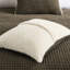 Édredon très grand en chenille tricoté brun gaufré - 100%, 2 taies décoratives assorties, lavable à la machine, couleur intérieure, dossier douillet-130164538