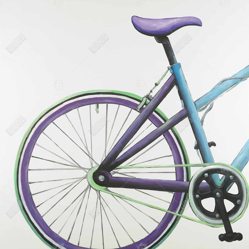 «Bleu et vélo mauve» sur