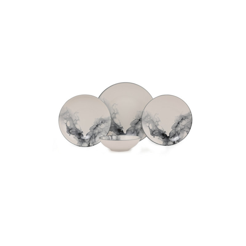Tildenville Piece Porcelain China Dinnerware Set - Service for 6