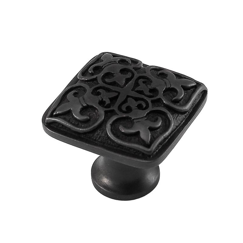 Fleur De Lis Square Knob, Oil-Rubbed Bronze