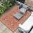 Reversible Outdoor Area Rug – Waterproof & UV Resistant Plastic Carpet – Modern Gray Design – Easy to Clean – 9x18ft-895378003-895378013