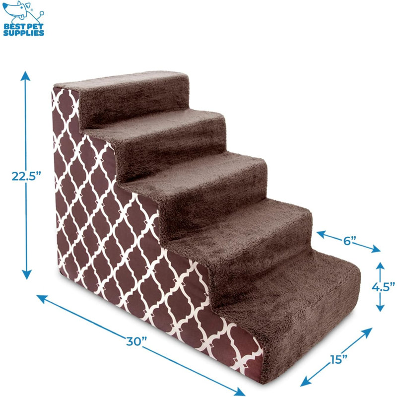 Escalier avec 5 marches, Brun