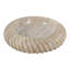 Bol décoratif rond en marbre côtelé à texture sculpturale - Bol moderne pour la décoration intérieure et le centre de table - 30 cm, couleur beige