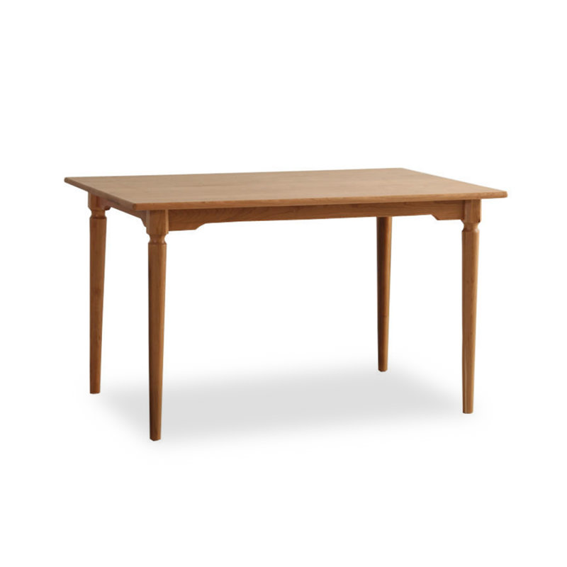 Modern Burlywood Rectangular Solid Wood Dining Table, 29.53"H x 47.24"L x 29.53"W