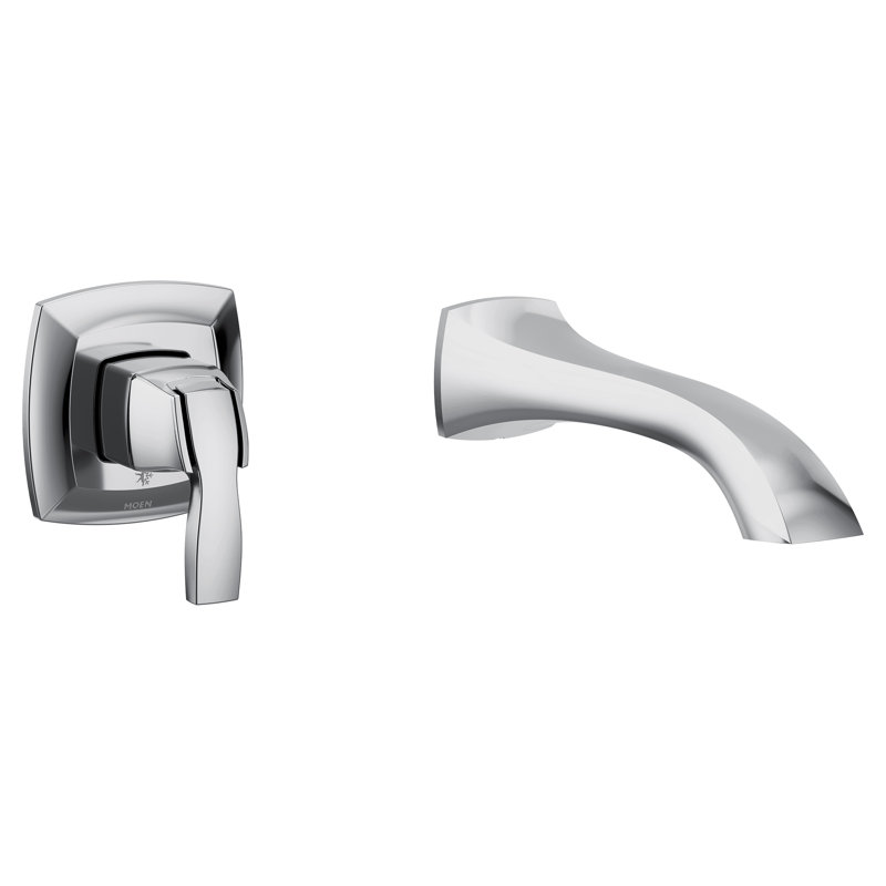 Voss Single Handle Wall Mount Tub Filler High Flow Tub Faucet With 10" Spout Reach, Chrome
