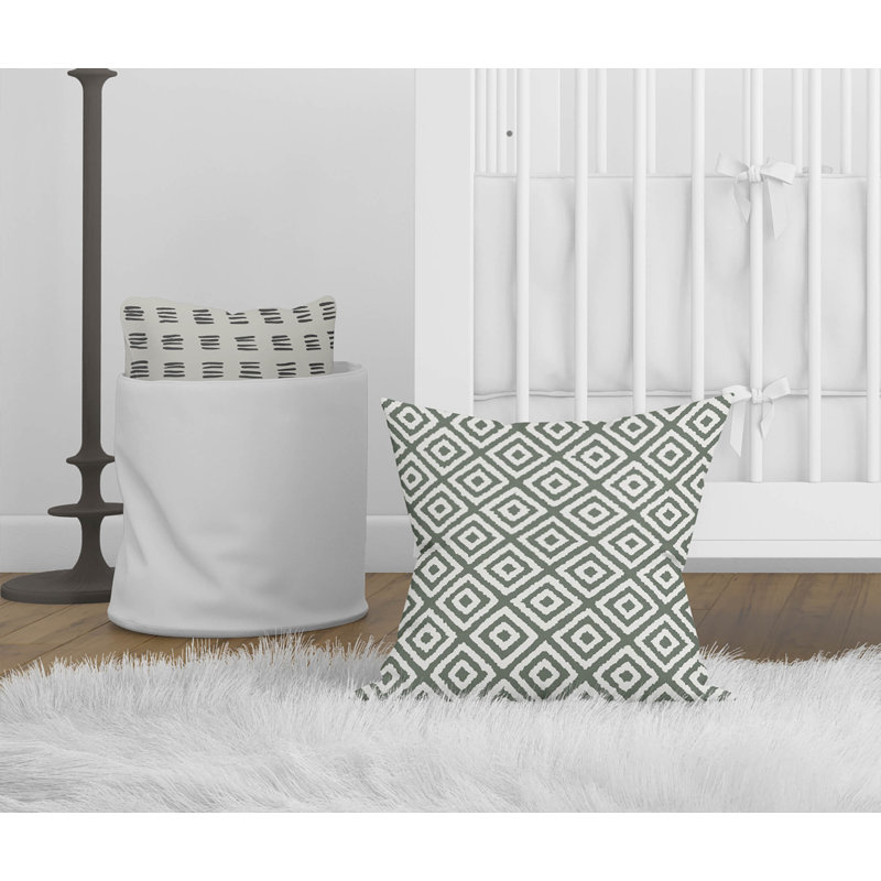 Coussin Ikat, Chimichurri / ikat vert, H 26 po x l 26 po