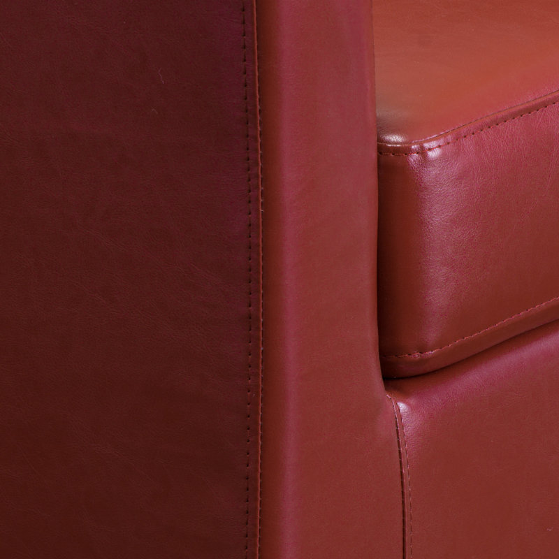 Fauteuil club pivotant, Rouge