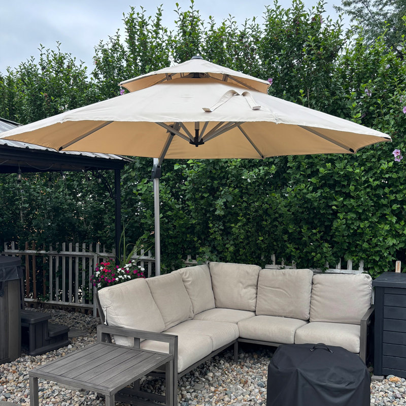 Johnathon 335cm Cantilever Parasol, Beige