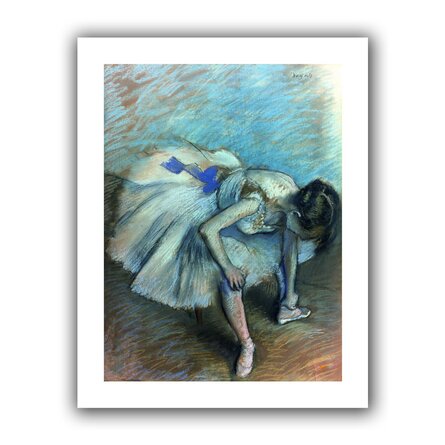 'Seated Dancer' by Edgar Degas Painting Print on Rolled Canvas