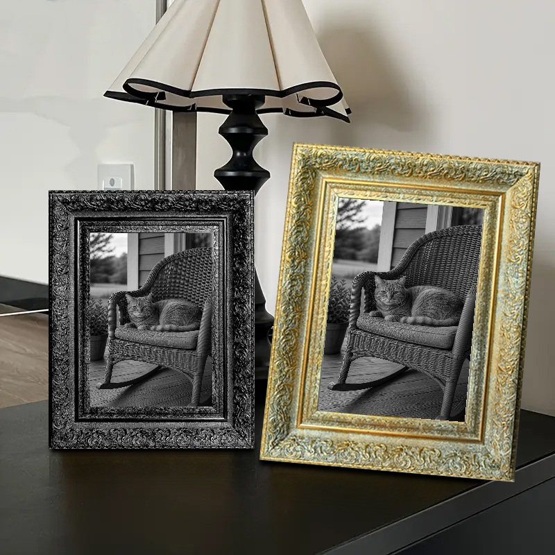 Cadre de bureau 8 pièces x 8 po or antique 8 pièces pour présentation de photo, Or antique, 3, L 8 po x H 10 po