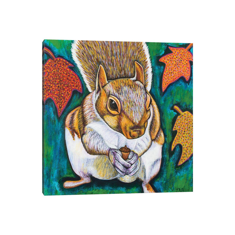 Fall Squirrel 1 Piece Wall Art on Canvas, 45.72 cm H x 45.72 cm W